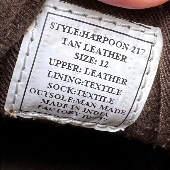 STEVE MADDEN, MENS HARPOON, TAN LEATHER OXFORDS. LACE-UP, SIZE 12 main image 6